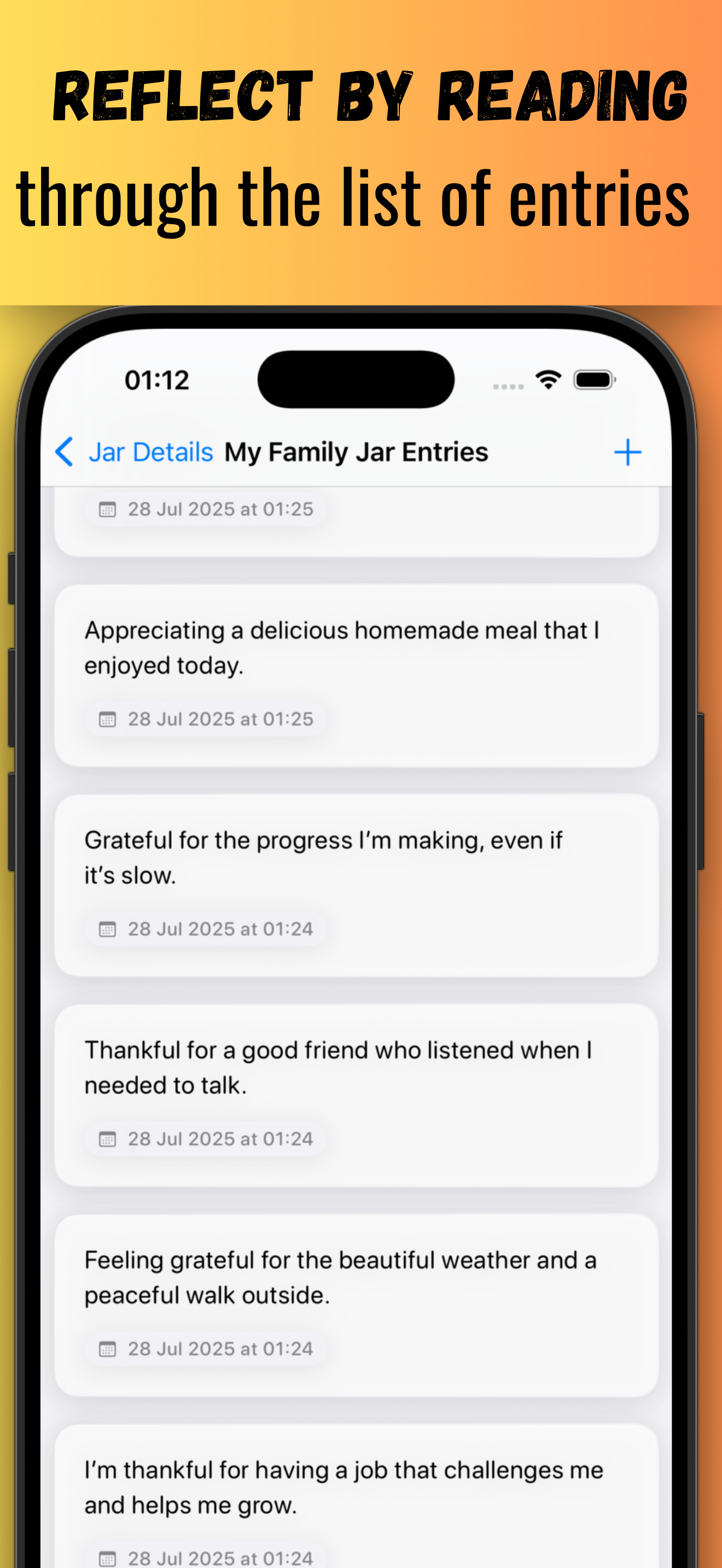 Gratitude Jar Screenshot 2