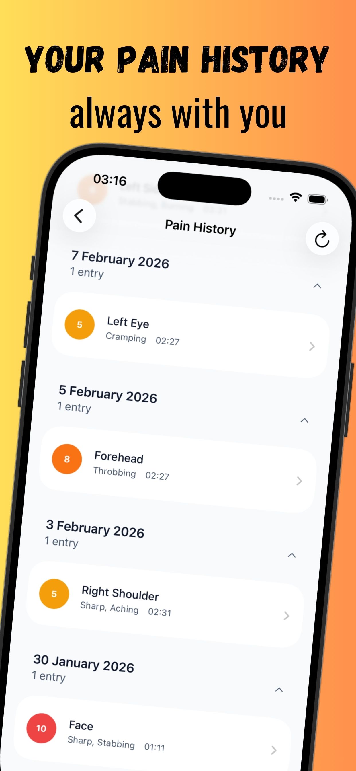 Pain Tracker Screenshot 4